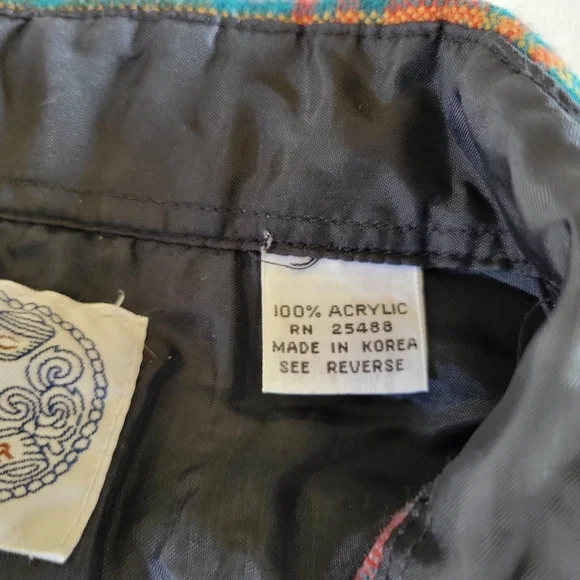 Authentic Western Wear ATA Plaid Rodeo Shirt Mens Large Vintage Snap Buttons - Picture 4 of 6